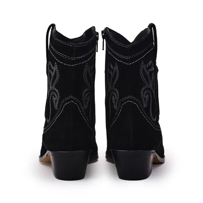 Black Boots Women Moda In Pelle Shoon Sh Linus Black Suede