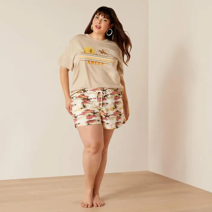 Blushing Short Hawaiian Print Women Ariat Pants and Shorts Blushing Short Hawaiian Print Women Ariat Pants and Shorts