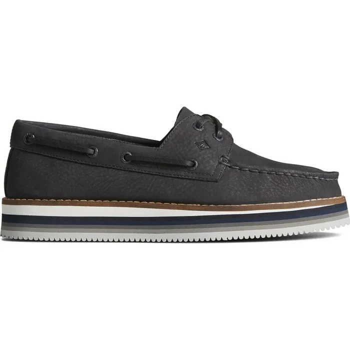Boat Shoes Women Sperry Authentic Original Stacked Boat Shoe Black