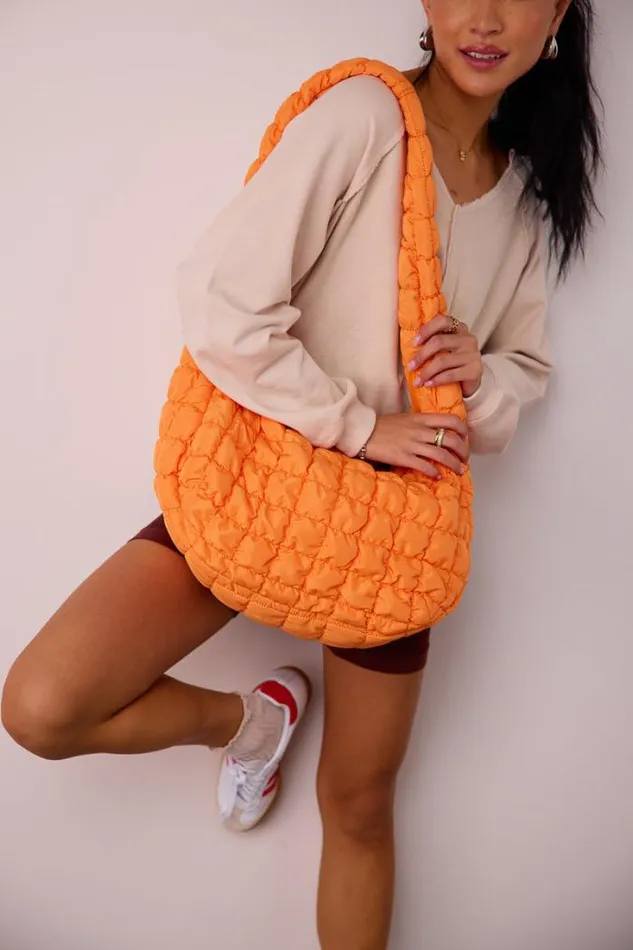 Bohme Bags Nora Quilted Tote Bag In Orange Orange 8211 Women
