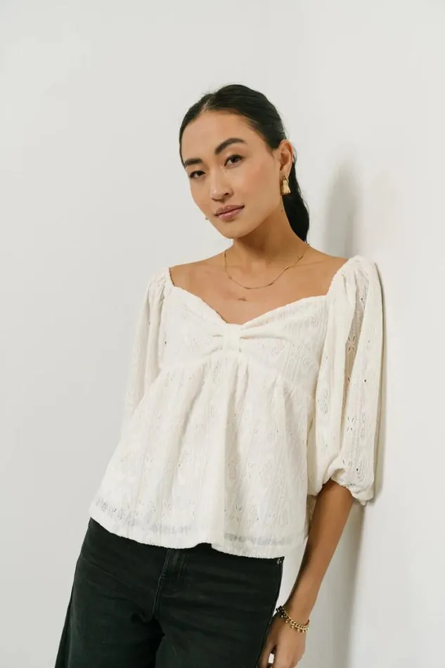 Bohme Blouses Kasey Babydoll Blouse In Ivory Ivory 8211 Women