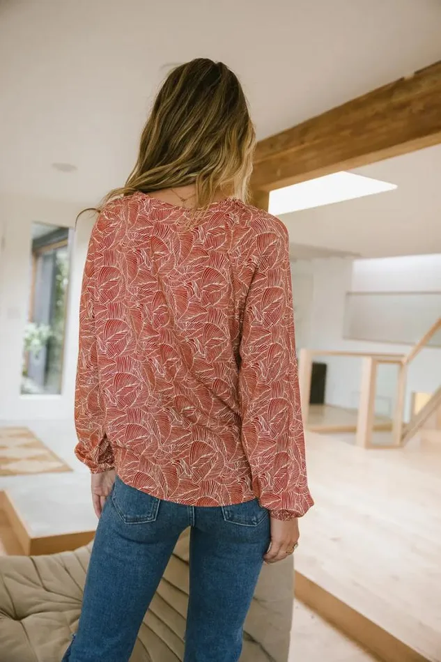 Bohme Blouses Zoey Printed Blouse Rust 8211 Women Bohme Blouses Zoey Printed Blouse Rust 8211 Women