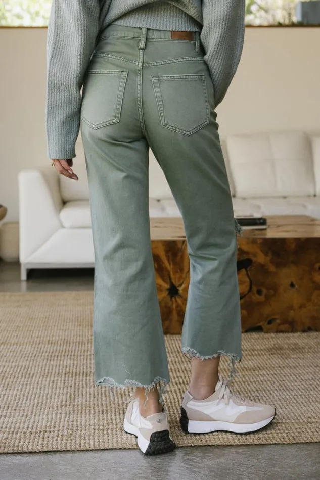 Bohme Denim Charlie Distressed Jeans In Olive Olive 8211 Women Bohme Denim Charlie Distressed Jeans In Olive Olive 8211 Women