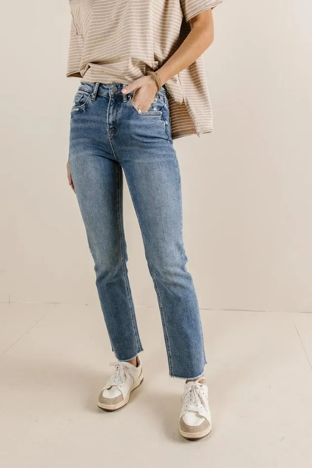 Bohme Denim Elowyn Straight Leg Jeans In Light Wash Light Wash 8211 Women