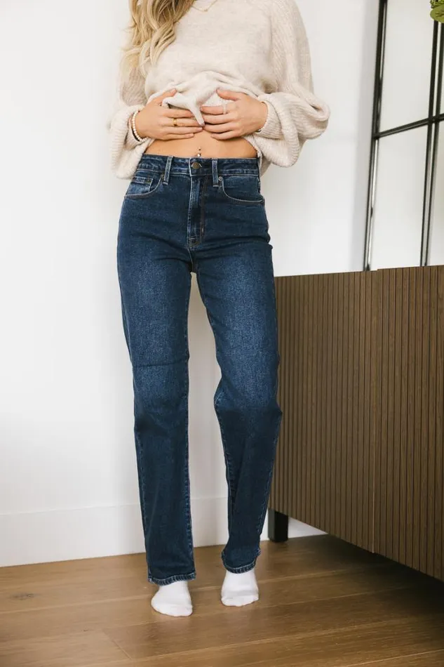 Bohme Denim Fawn Straight Leg Jeans Dark Wash 8211 Women