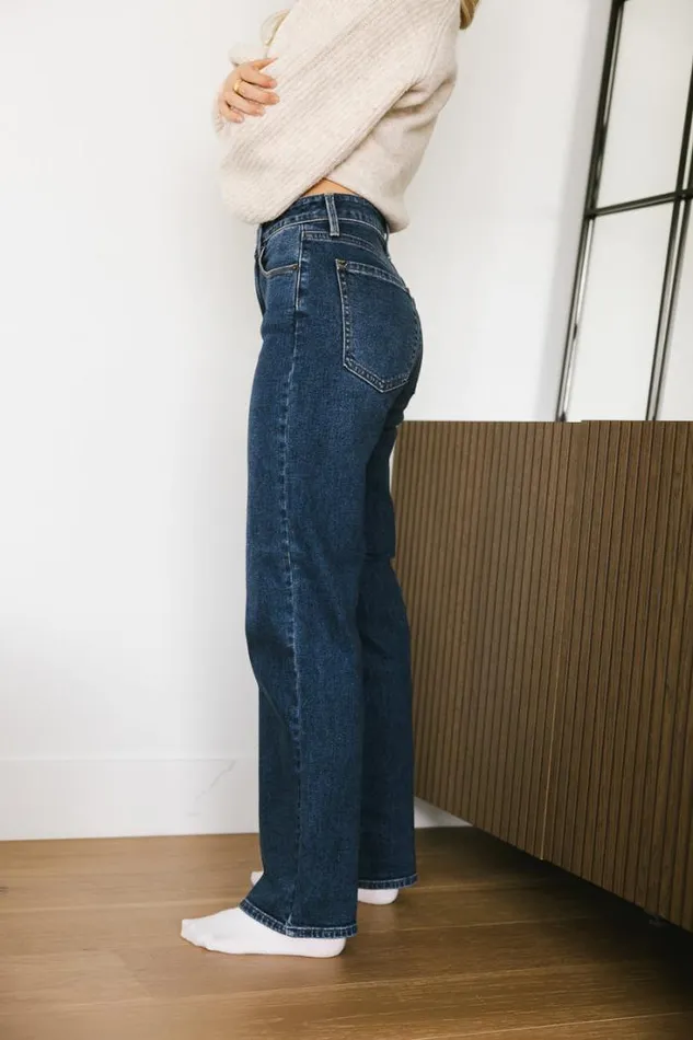 Bohme Denim Fawn Straight Leg Jeans Dark Wash 8211 Women Bohme Denim Fawn Straight Leg Jeans Dark Wash 8211 Women