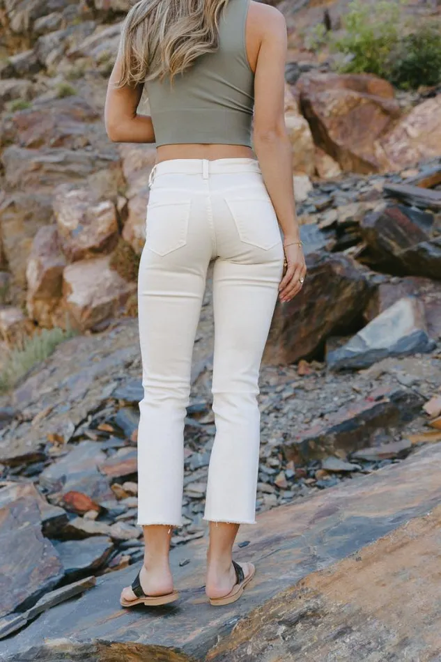 Bohme Denim Josie Straight Leg Jeans 8211 FINAL SALE Cream 8211 Women Bohme Denim Josie Straight Leg Jeans 8211 FINAL SALE Cream 8211 Women