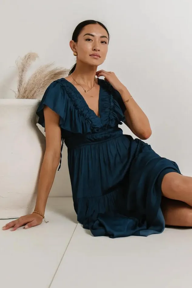 Bohme Dresses Alora Midi Dress In Teal Teal 8211 Women
