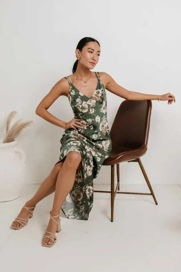 Bohme Dresses Blake Floral Midi Dress In Green Green 8211 Women