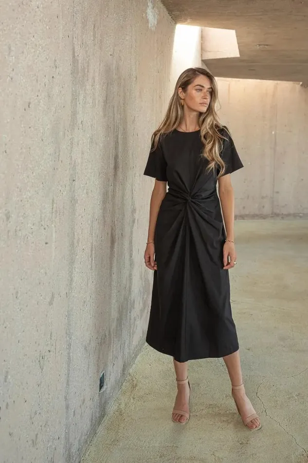 Bohme Dresses Dakota Midi Dress In Black 8211 Final Sale Black 8211 Women Bohme Dresses Dakota Midi Dress In Black 8211 Final Sale Black 8211 Women