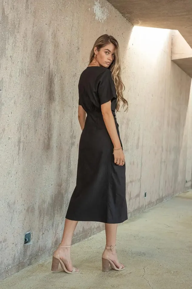 Bohme Dresses Dakota Midi Dress In Black 8211 Final Sale Black 8211 Women Bohme Dresses Dakota Midi Dress In Black 8211 Final Sale Black 8211 Women