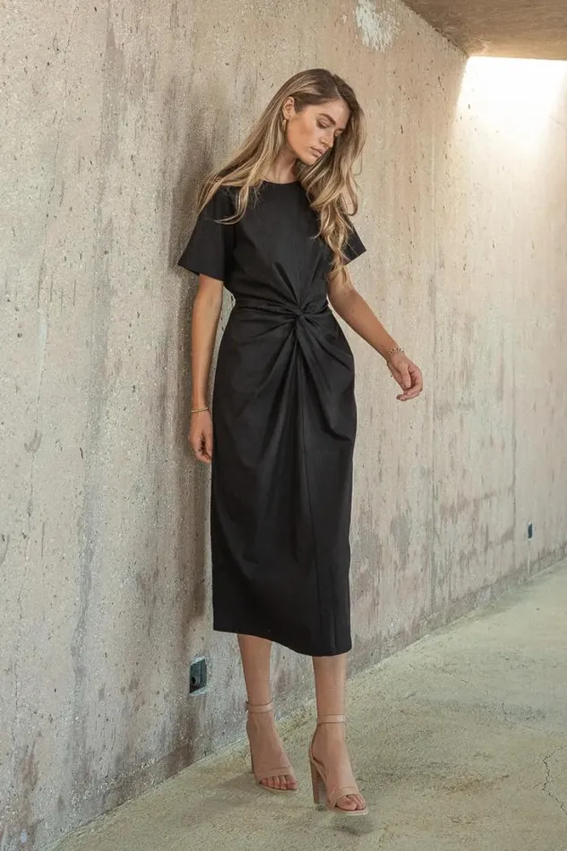Bohme Dresses Dakota Midi Dress In Black 8211 Final Sale Black 8211 Women Bohme Dresses Dakota Midi Dress In Black 8211 Final Sale Black 8211 Women