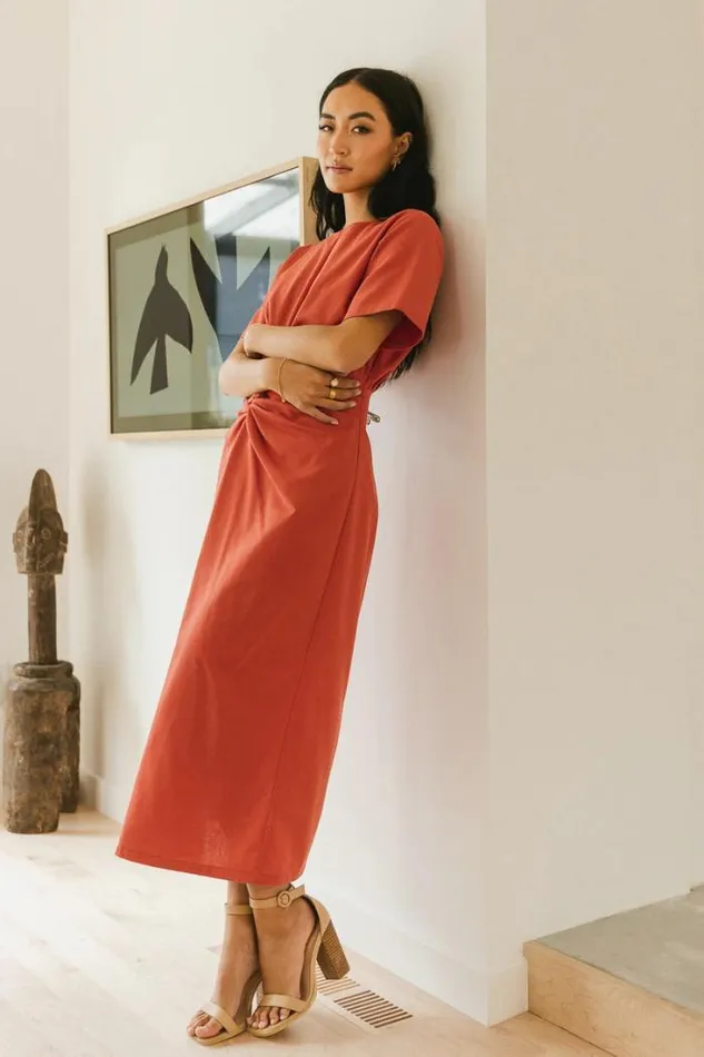 Bohme Dresses Dakota Midi Dress In Red 8211 FINAL SALE Red 8211 Women Bohme Dresses Dakota Midi Dress In Red 8211 FINAL SALE Red 8211 Women