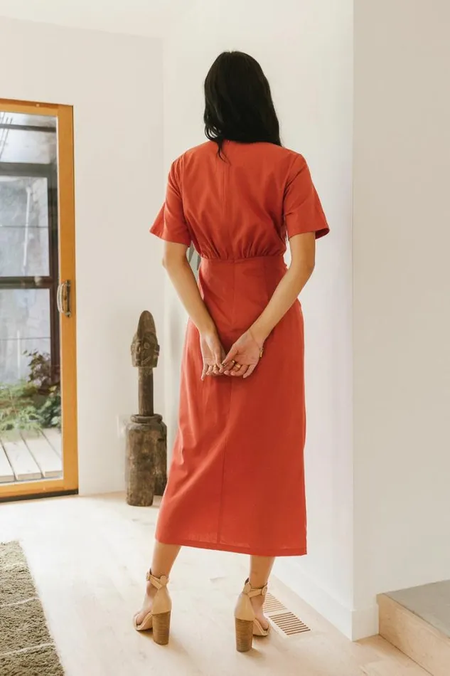 Bohme Dresses Dakota Midi Dress In Red 8211 FINAL SALE Red 8211 Women Bohme Dresses Dakota Midi Dress In Red 8211 FINAL SALE Red 8211 Women