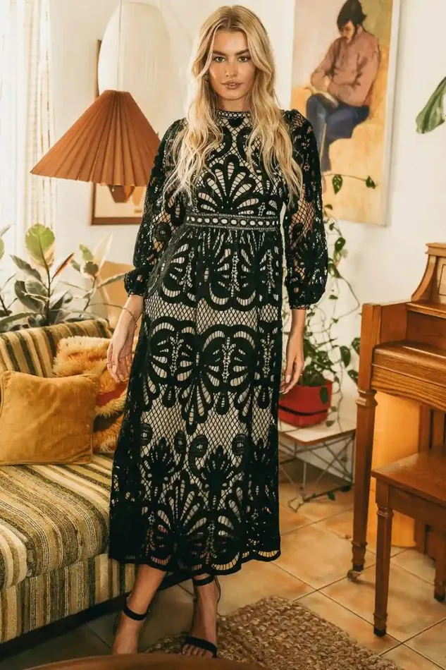 Bohme Dresses Geraldene Lace Dress In Black 8211 FINAL SALE Black 8211 Women Bohme Dresses Geraldene Lace Dress In Black 8211 FINAL SALE Black 8211 Women