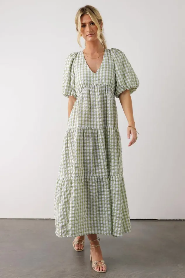 Bohme Dresses Haleigh Gingham Dress In Sage Sage 8211 Women Bohme Dresses Haleigh Gingham Dress In Sage Sage 8211 Women