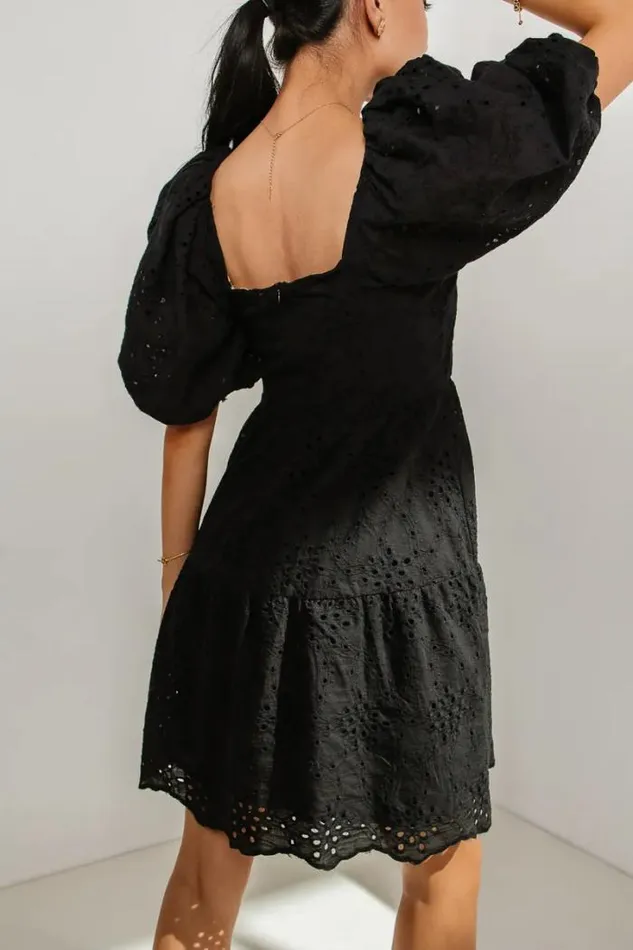 Bohme Dresses Jaime Eyelet Mini Dress In Black Black 8211 Women