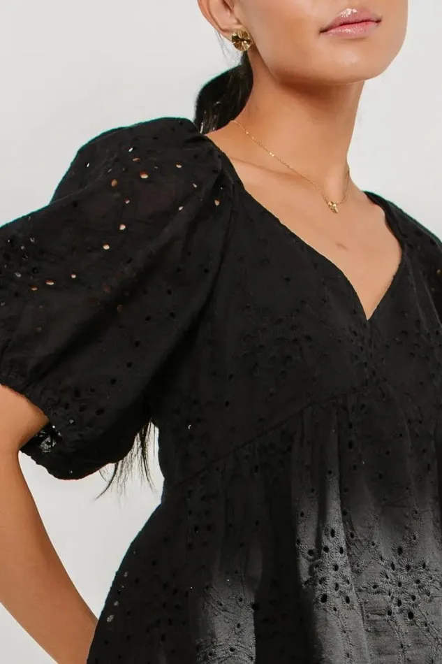 Bohme Dresses Jaime Eyelet Mini Dress In Black Black 8211 Women