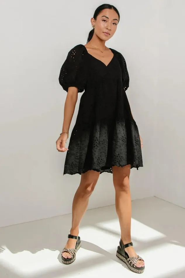 Bohme Dresses Jaime Eyelet Mini Dress In Black Black 8211 Women