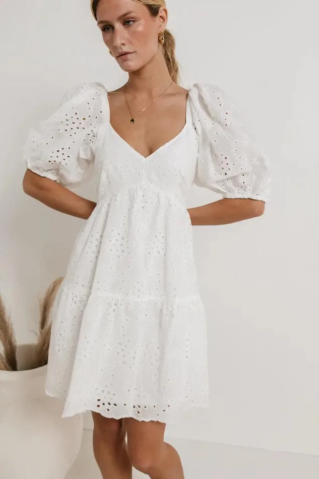 Bohme Dresses Jaime Eyelet Mini Dress In White White 8211 Women Bohme Dresses Jaime Eyelet Mini Dress In White White 8211 Women