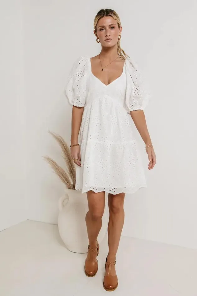 Bohme Dresses Jaime Eyelet Mini Dress In White White 8211 Women Bohme Dresses Jaime Eyelet Mini Dress In White White 8211 Women