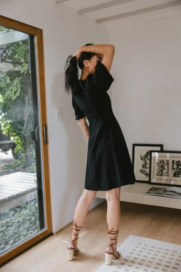 Bohme Dresses Kaylie Puff Sleeve Dress In Black 8211 FINAL SALE Black 8211 Women Bohme Dresses Kaylie Puff Sleeve Dress In Black 8211 FINAL SALE Black 8211 Women