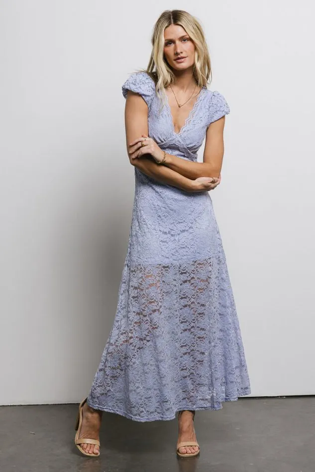 Bohme Dresses Open Back Lace Dress Periwinkle 8211 Women