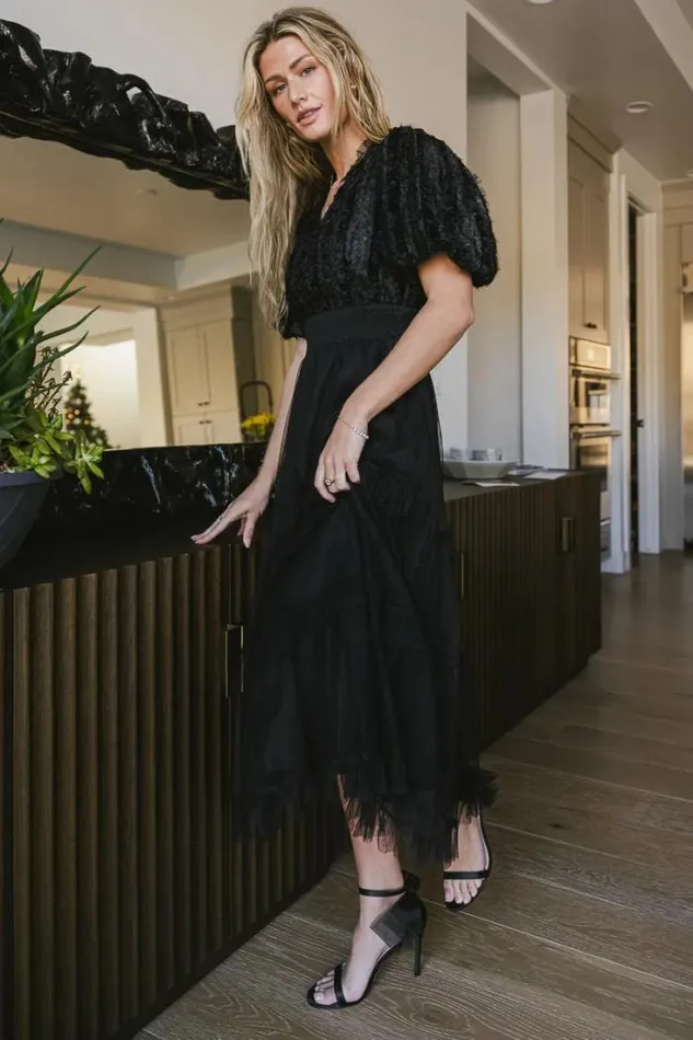 Bohme Dresses Padme Mesh Midi Dress In Black Black 8211 Women Bohme Dresses Padme Mesh Midi Dress In Black Black 8211 Women