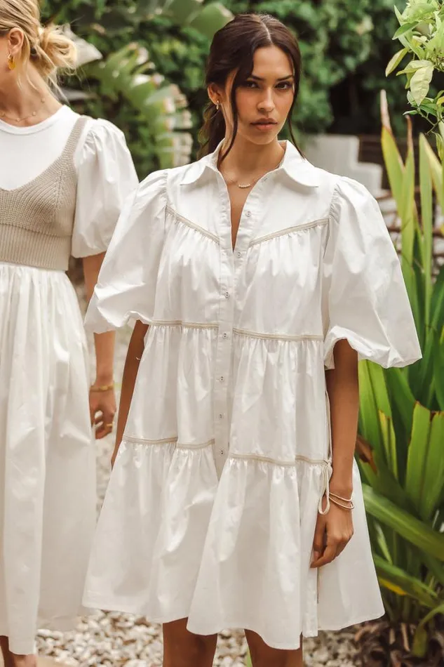Bohme Dresses Savannah Mini Dress In White White 8211 Women Bohme Dresses Savannah Mini Dress In White White 8211 Women