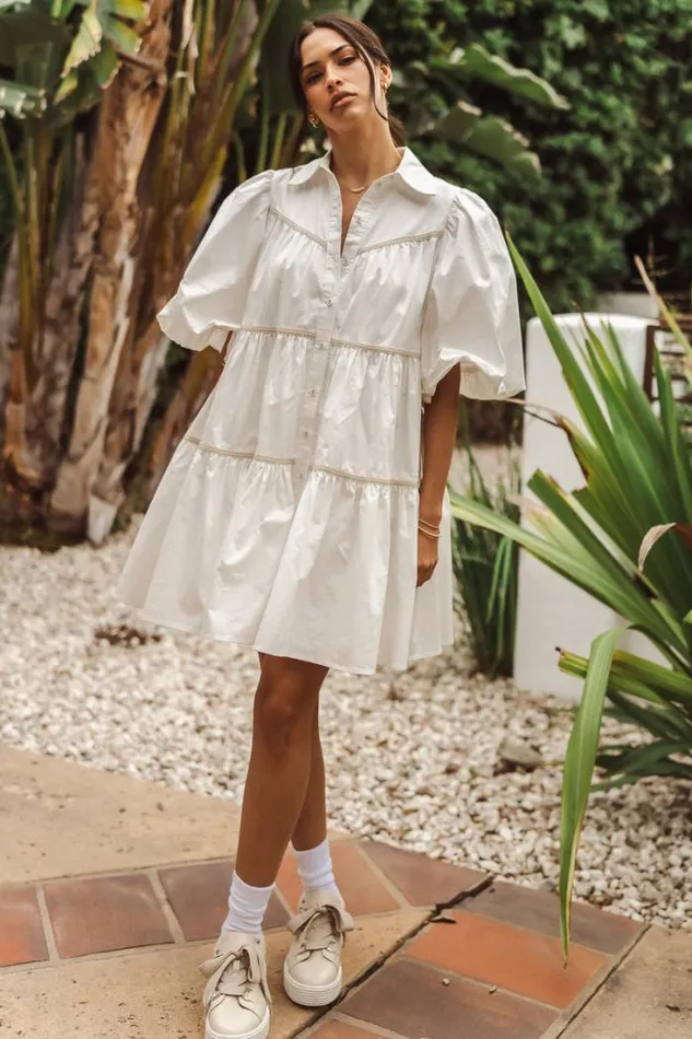 Bohme Dresses Savannah Mini Dress In White White 8211 Women Bohme Dresses Savannah Mini Dress In White White 8211 Women