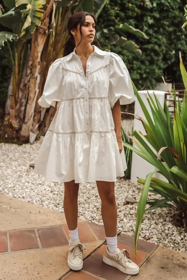 Bohme Dresses Savannah Mini Dress In White White 8211 Women Bohme Dresses Savannah Mini Dress In White White 8211 Women