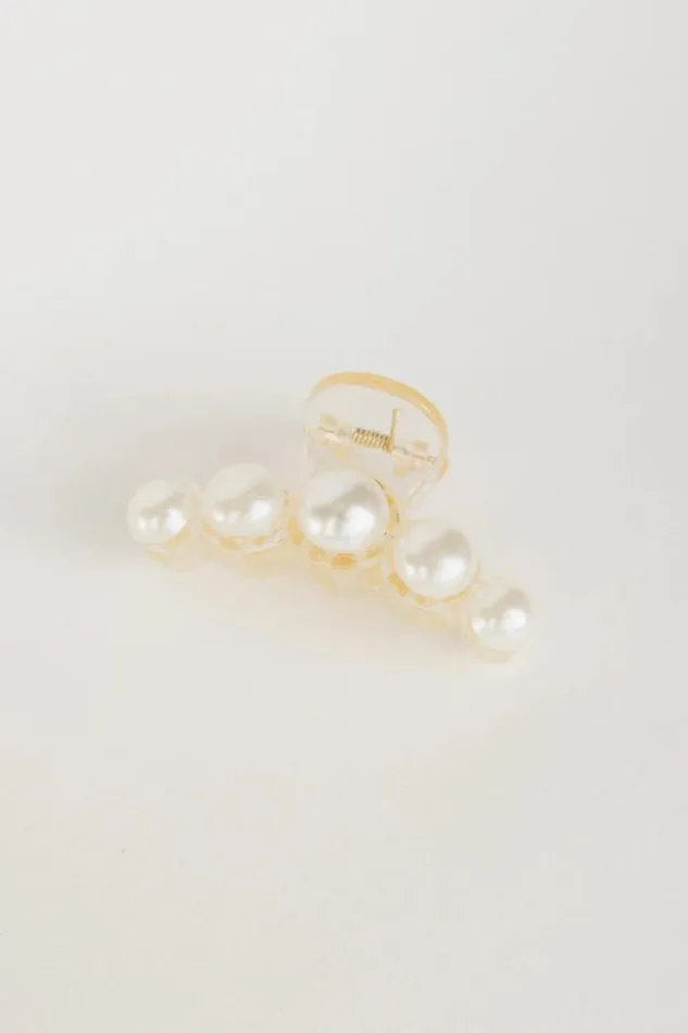 Bohme Hair Accessories Oversized Pearl Claw Clip In Medium White 8211 Women