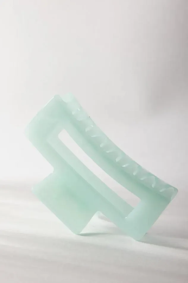 Bohme Hair Accessories Translucent Rectangle Claw Clip In Mint Mint 8211 Women