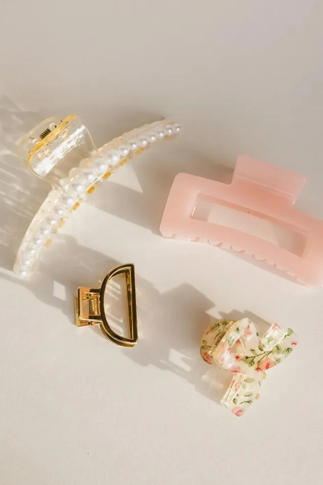 Bohme Hair Accessories White Pearl Claw Clip In Small White 8211 Women