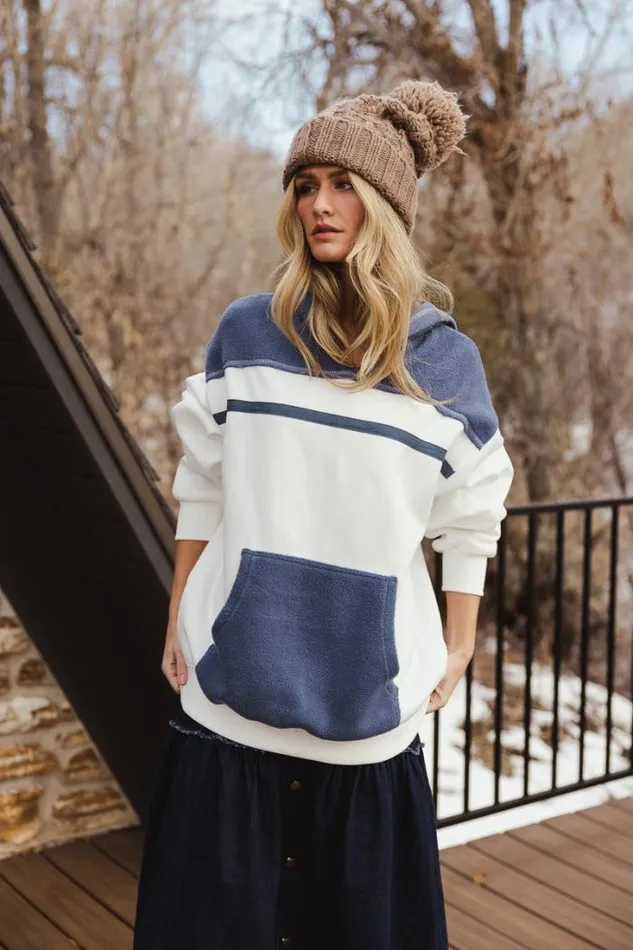Bohme Loungewear Arielle Colorblock Hoodie White 8211 Women