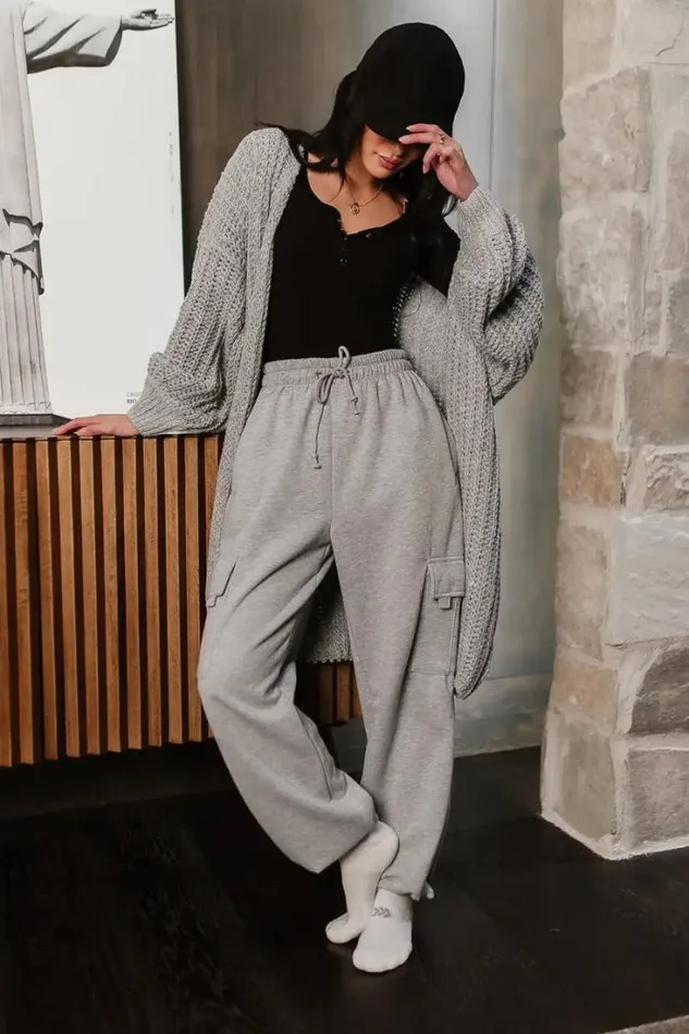 Bohme Loungewear Joanna Cargo Sweatpants In Grey Grey 8211 Women