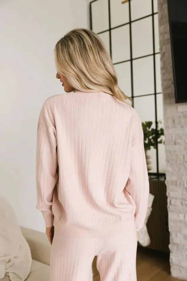 Bohme Loungewear Myla Ribbed Sweater In Pink Pink 8211 Women Bohme Loungewear Myla Ribbed Sweater In Pink Pink 8211 Women