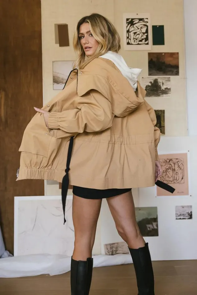 Bohme Outerwear Catherine Hooded Jacket Khaki 8211 Women