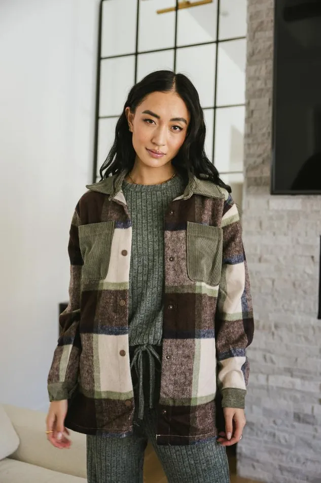 Bohme Outerwear Emma Plaid Shacket Sage 8211 Women Bohme Outerwear Emma Plaid Shacket Sage 8211 Women