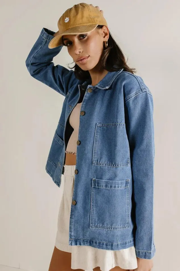 Bohme Outerwear Jasmine Denim Jacket Medium Wash 8211 Women Bohme Outerwear Jasmine Denim Jacket Medium Wash 8211 Women