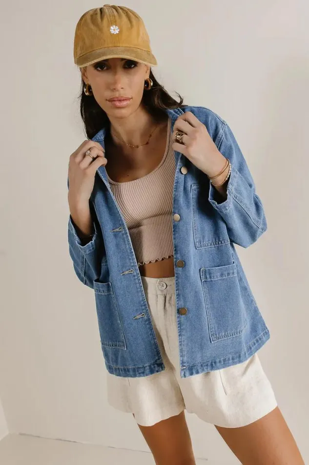Bohme Outerwear Jasmine Denim Jacket Medium Wash 8211 Women Bohme Outerwear Jasmine Denim Jacket Medium Wash 8211 Women