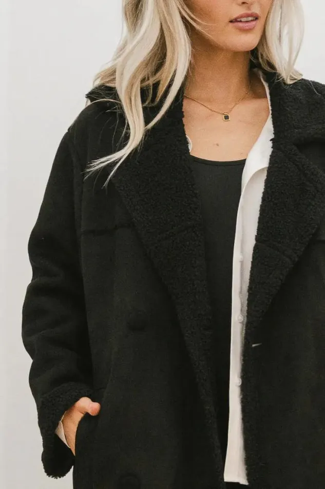 Bohme Outerwear Tessa Sherpa Coat In Black Black 8211 Women Bohme Outerwear Tessa Sherpa Coat In Black Black 8211 Women