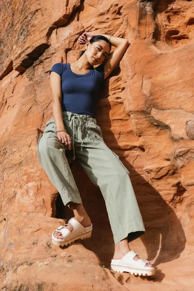 Bohme Pants Hailey Cargo Pants In Olive Olive 8211 Women