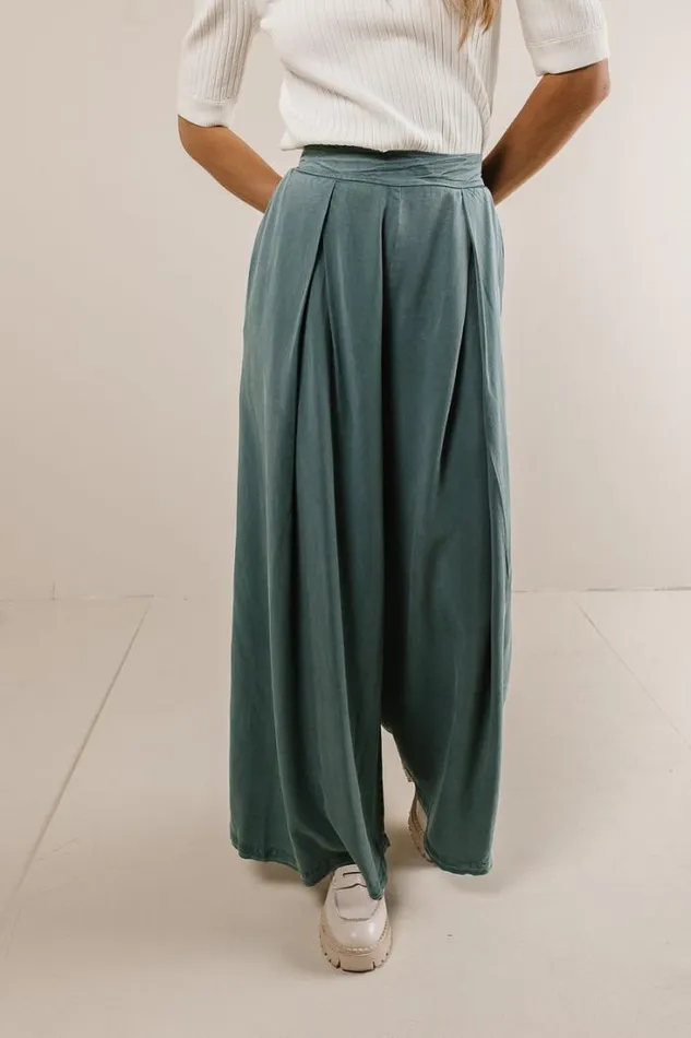 Bohme Pants Katie Wide Leg Pants In Teal Teal 8211 Women