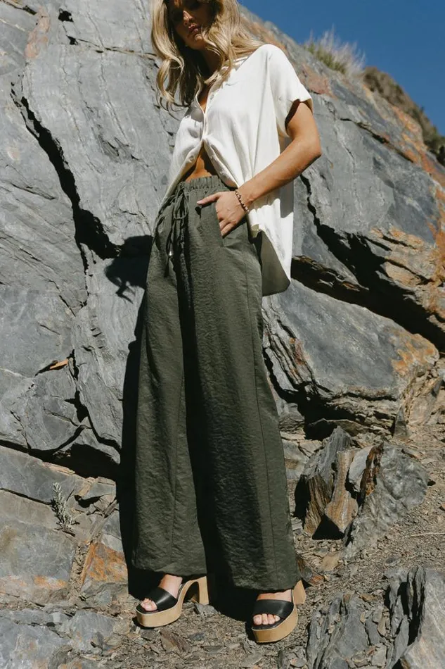 Bohme Pants Mindy Pants In Olive Olive 8211 Women Bohme Pants Mindy Pants In Olive Olive 8211 Women