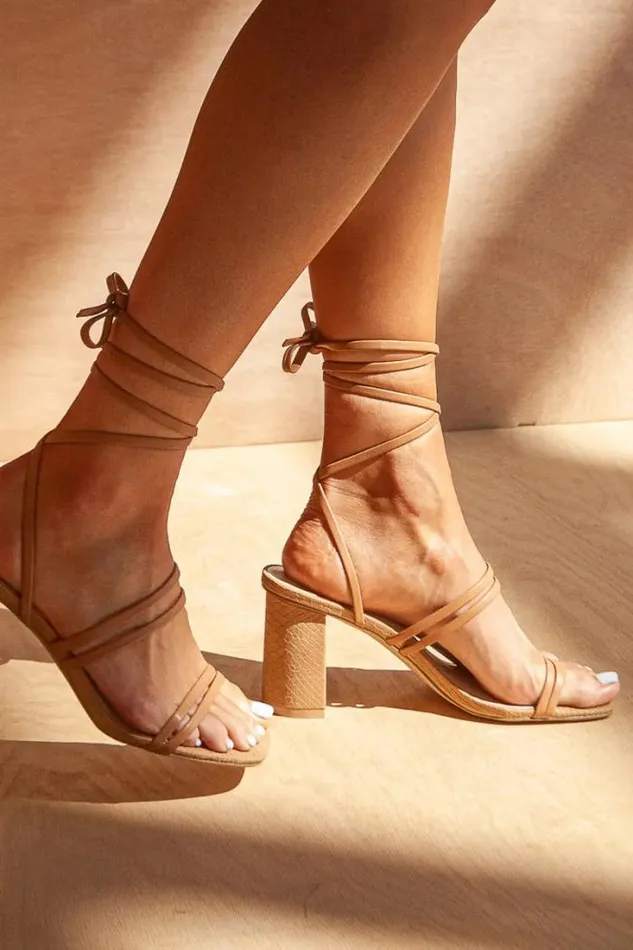 Bohme Shoes Brinley Lace Up Heels In Camel Camel 8211 Women