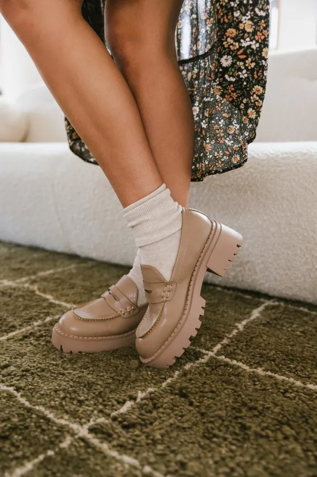 Bohme Shoes Nikia Platform Loafers In Taupe Taupe 8211 Women