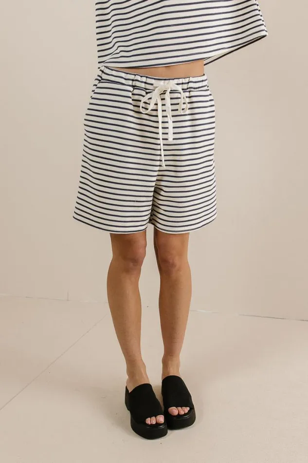 Bohme Shorts Amanda Striped Shorts In Navy Navy 8211 Women Bohme Shorts Amanda Striped Shorts In Navy Navy 8211 Women