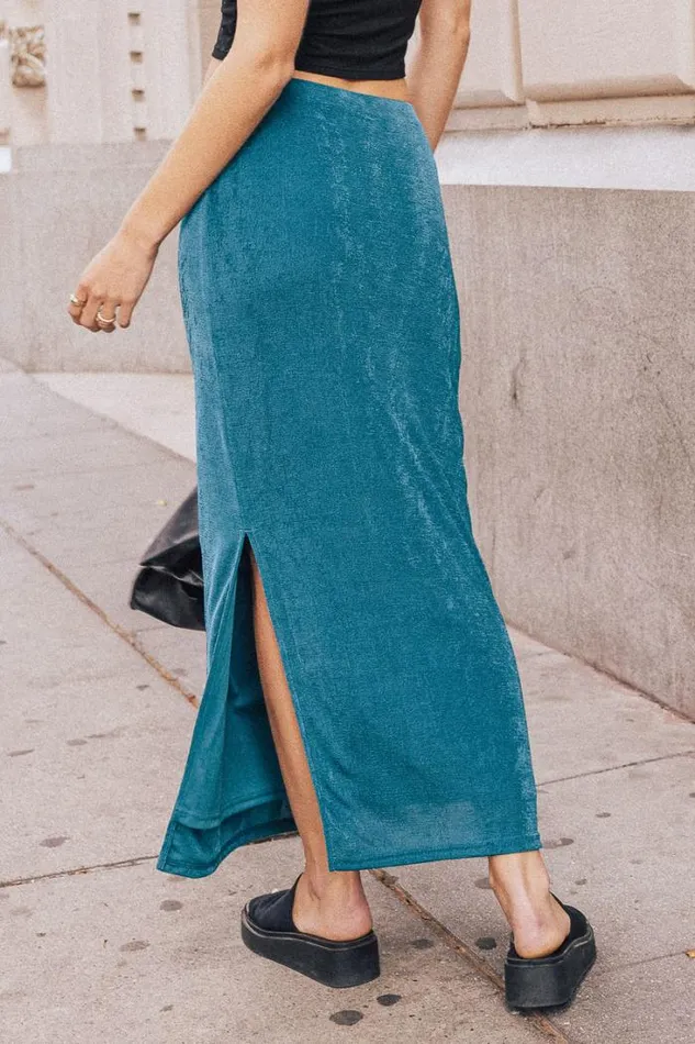 Bohme Skirts Davina Maxi Skirt In Teal Teal 8211 Women