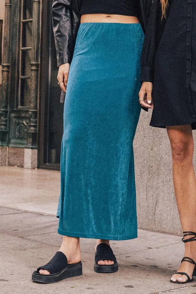 Bohme Skirts Davina Maxi Skirt In Teal Teal 8211 Women